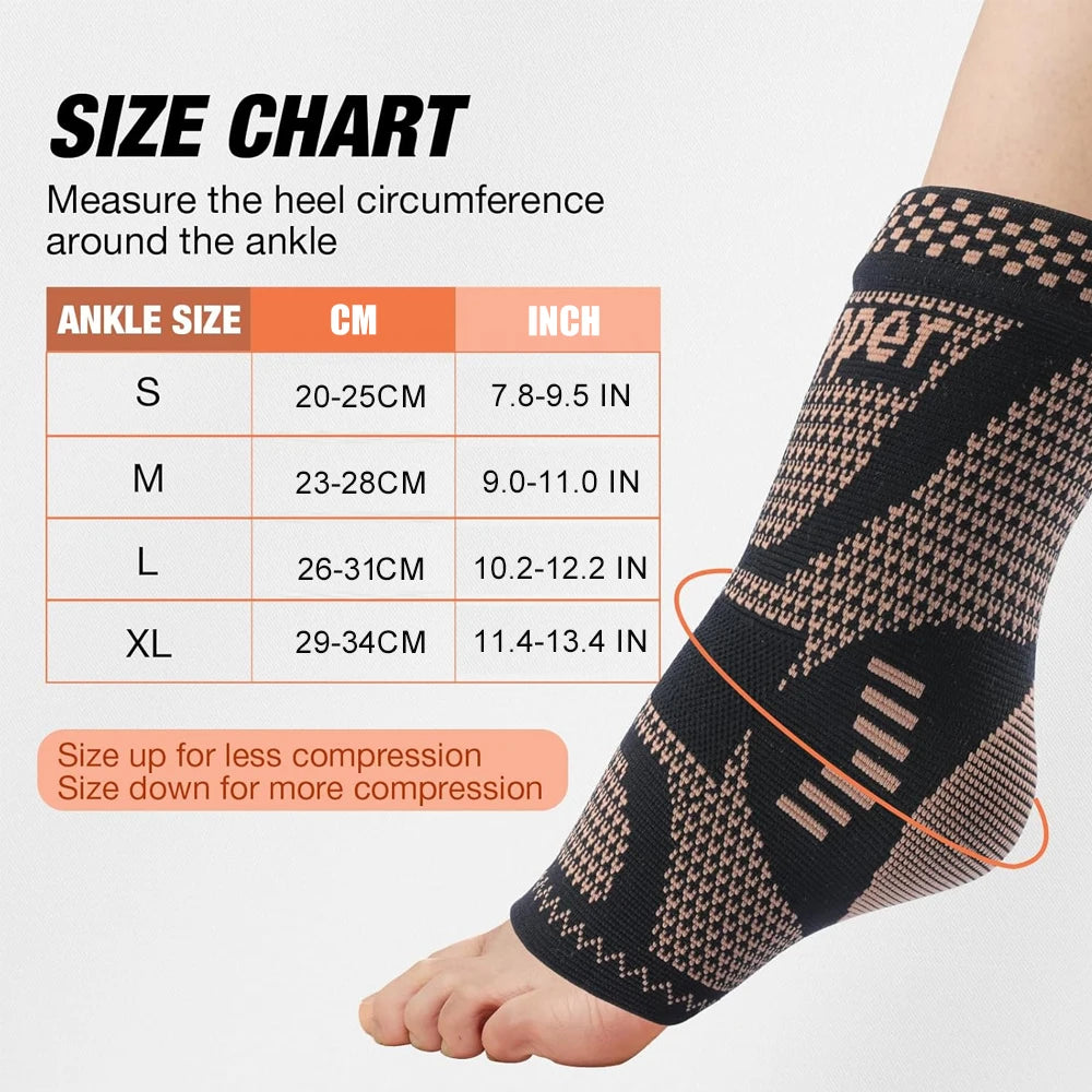 Copper Ankle Compression Sleeve